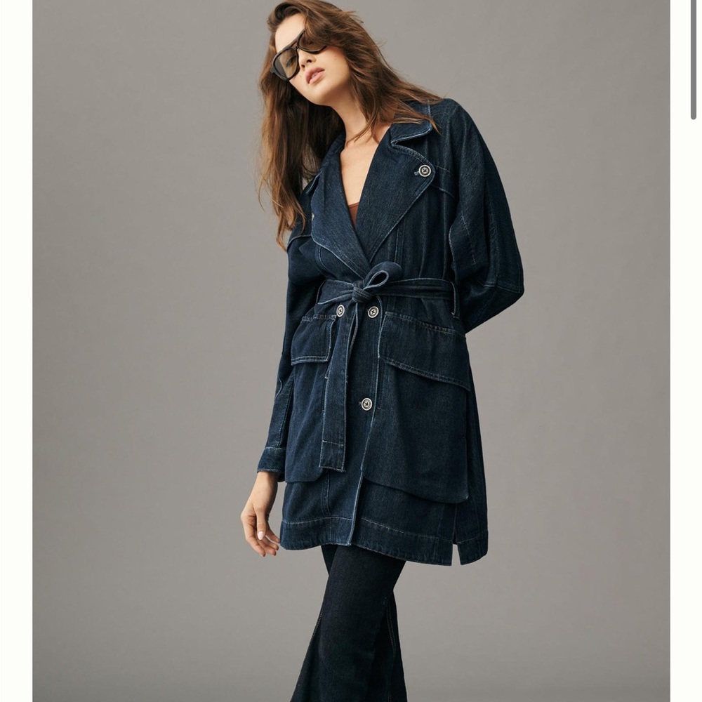 Anthropologie denim trench